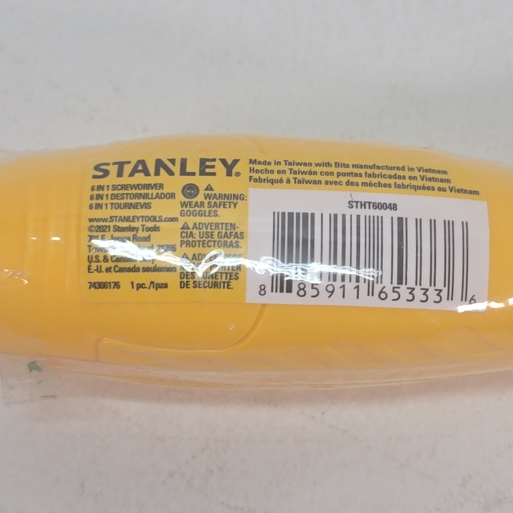 Stanley 6-in-1 Quick Change Interchangeable Screwdriver Handle Replacement Only - Picture 2 of 9